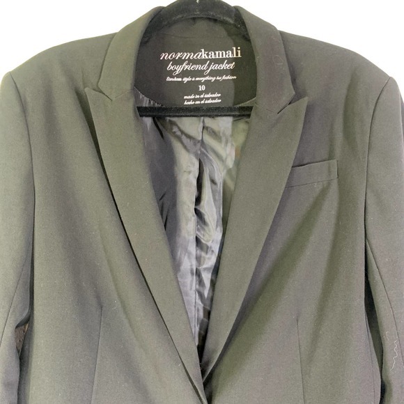 NORMA KAMALI Black Boyfriend‎ Cut Blazer Jacket - Picture 3 of 16